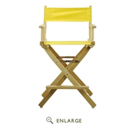 Casual Home 220-00-021-14 24 in. Directors Chair Natural Frame with Yellow Canvas 220-00/021-14